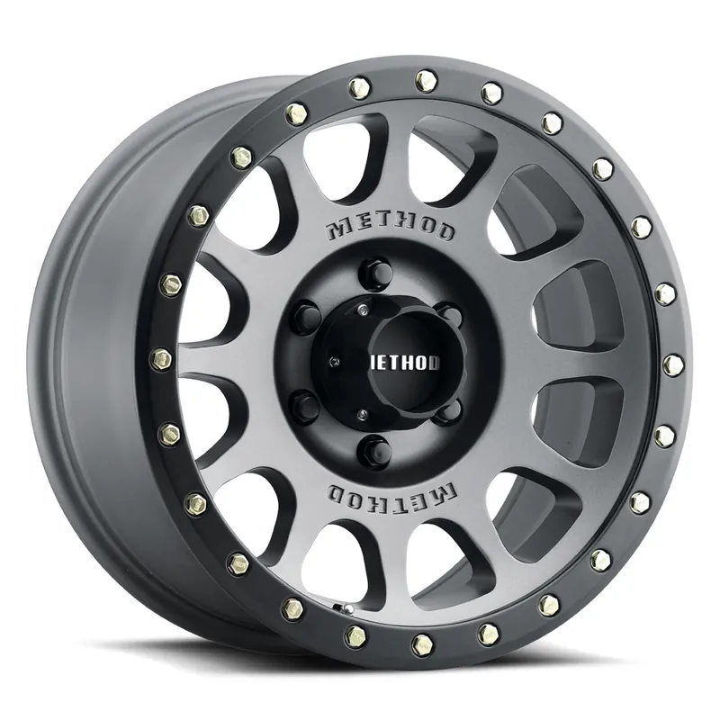 Deal Method Wheels 305 / NV / Titanium - Matte Black Lip - Multiple Fitments