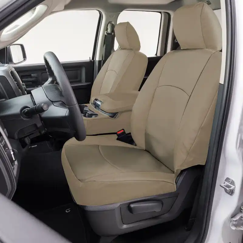 Instant Buy Covercraft Endura PrecisionFit Custom Front Row Seat Covers (FRONT): Jeep Gladiator 2020-2024 - Tan/Tan