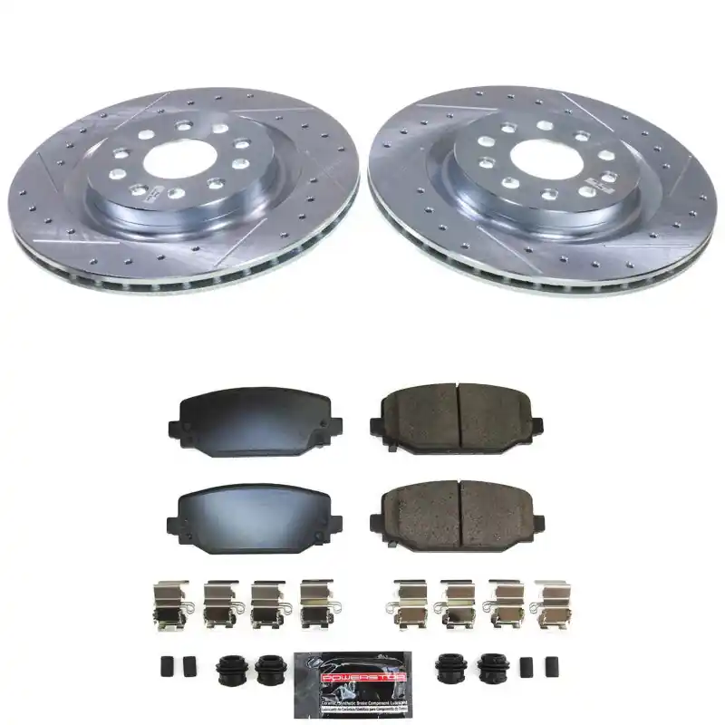 Popular PowerStop Z23 Evolution Carbon-Fiber Ceramic Brake Kit (REAR): Jeep Grand Cherokee (2022-2026) w/ Hardware