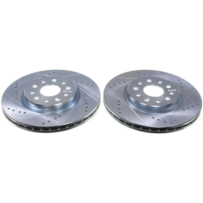 PowerStop Drilled & Slotted Zinc Plated Rotor Pair (FRONT): Jeep Grand Cherokee (2022-2026) Buy Direct