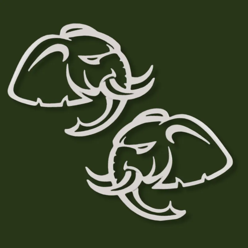 American Brother Designs HELLEPHANT Cutout Exterior Badge: Dodge Challenger / Charger 2015 - 2023 Price Cut