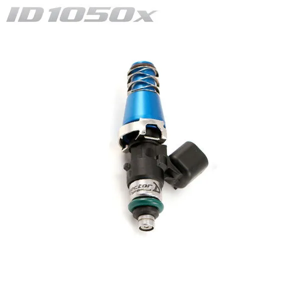 Injector Dynamics ID1050-XDS 60mm Single Injector w/11mm Blue Adaptor Top, 14mm Lower O-Ring w/O-Ring Retainer Last Chance