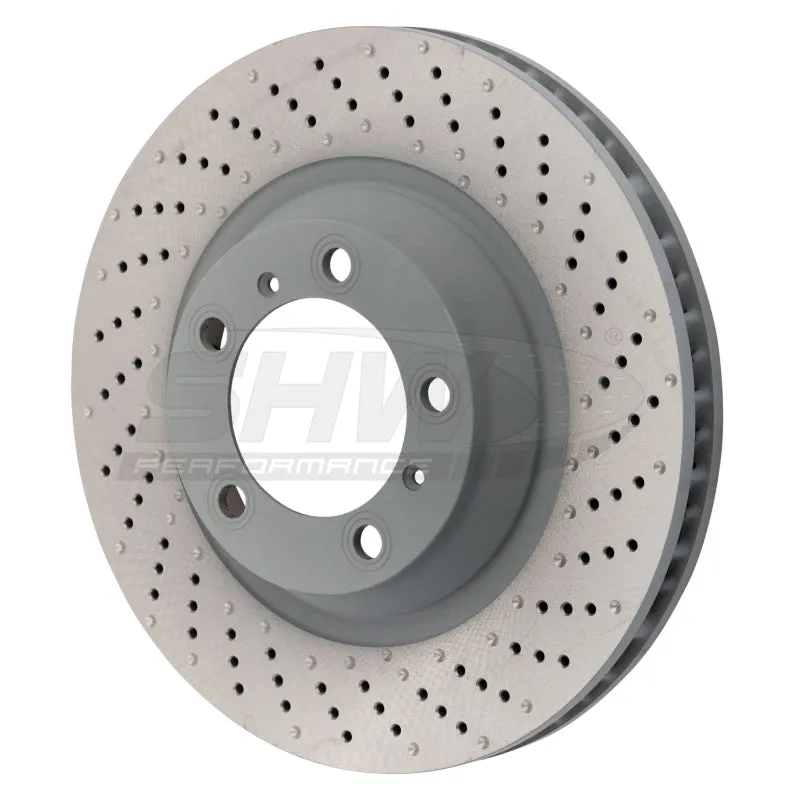 SHW 15-16 Porsche 911 Carrera 4 GTS w/o Ceramics Right Frt Drill-Dimp MB Brake Rotor (99135140401) Modern
