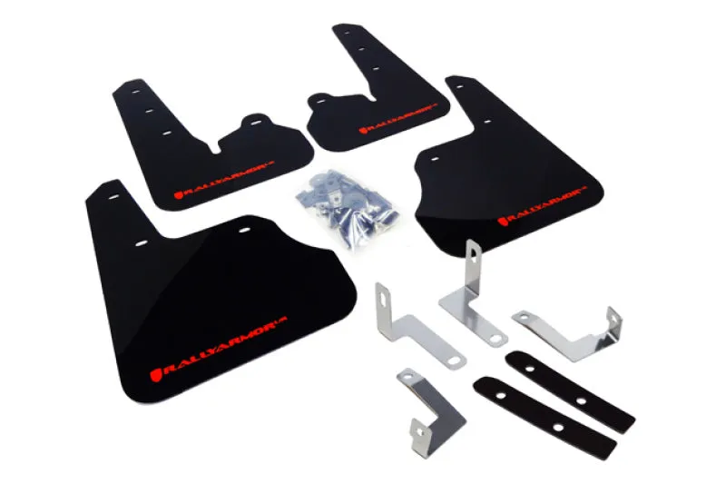 Rally Armor 12-16 Subaru Impreza 4D/5D Black UR Mud Flap w/Red Logo Original
