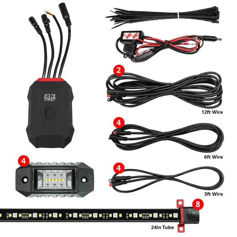Luxury XK Glow RGBW Addressable LED Underglow Kits Advanced XKalpha App Controlled