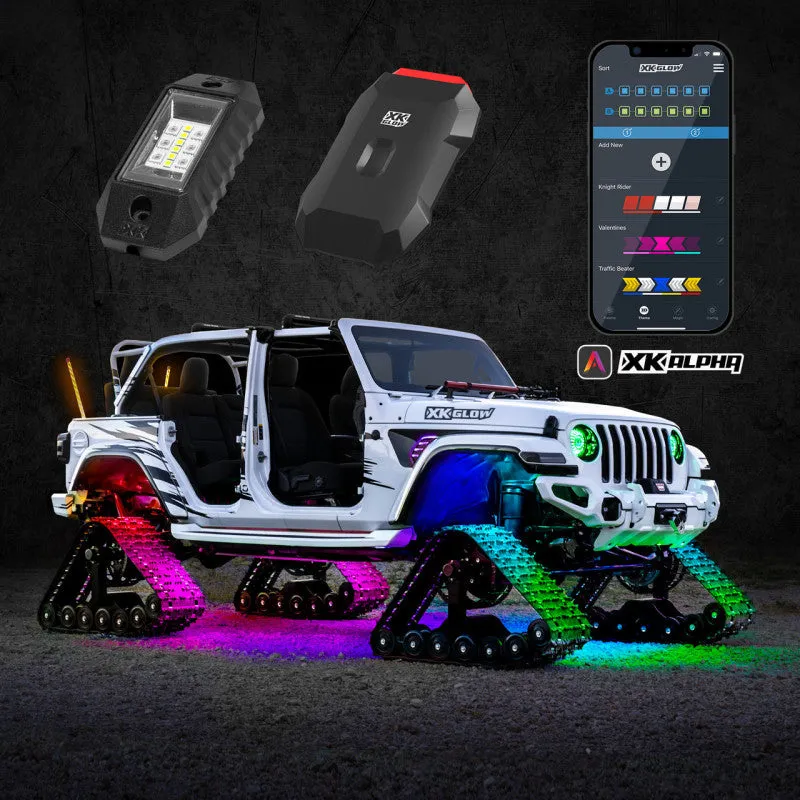 Cheap XK Glow RGBW Addressable LED Rock Light Kits Advanced XKalpha App Controlled