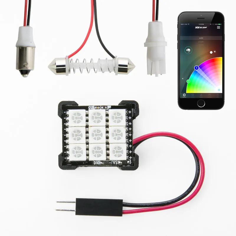 One Day Deal XK Glow RGB Festoon LED Panel XKchrome Bluetooth App Controlled Dome Bulb