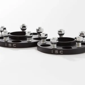 Next Day Delivery ISC Suspension 20mm Wheel Spacer - 5x114 Bolt Pattern/Hub Bore, Black (Pair) for Subaru