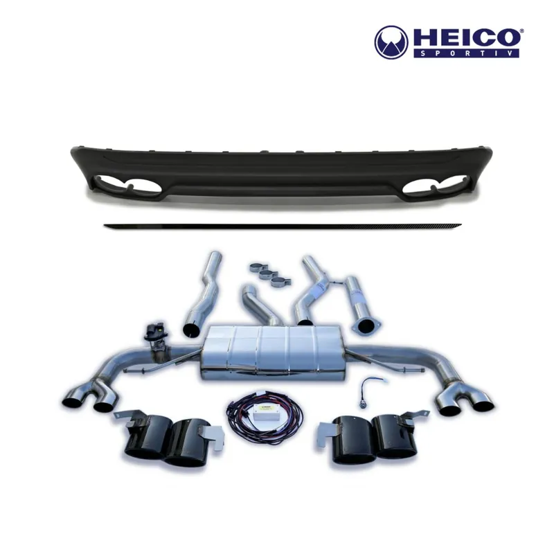Save Now Heico Rear Skirt and Quad-Tip Sport Exhaust w/ Flap Control, Volvo XC60 T8/Polestar Engineered