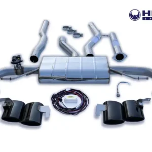 Hot Picks Heico Quad Tip Sport Exhaust w/ Electronic Flap Control, Volvo S60/V60 T5/T6/B5 2019+