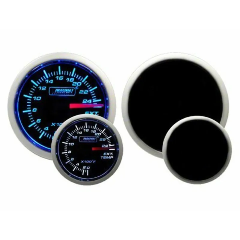 Final Sale Prosport 52mm Premium Exhaust Gas Temp Gauge, Blue/White