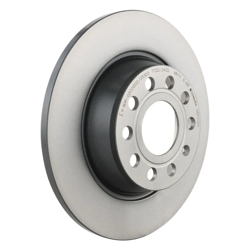 Certified Brembo 08.A202.11 Prime UV Coated Rear Brake Rotor, Audi A3 2006–2009, A3 Quattro 2006–2009, Q3 2015, Q3 Quattro 2015