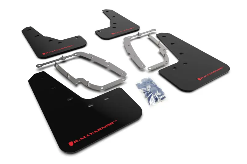 Rally Armor 17+ Tesla Model 3 UR Black Mud Flap w/ Red Logo Hot Deal