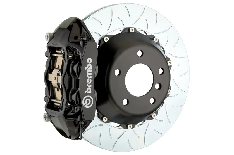Buy Today Brembo GT Systems 4 Piston Rear Brake Kit Black Slotted - 2015-2017 Ford Mustang EcoBoost